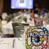 Trouble game on table